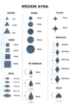 8x21 Mm Oval Gümüş Renk Mozaik Ayna 100 Adet