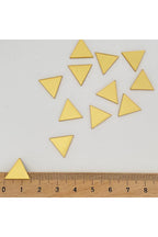 1.5 Cm eşkenar üçgen altın Renk Pleksi Yapışkanlı Mozaik Ayna 100Adet