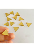 1.5 Cm eşkenar üçgen altın Renk Pleksi Yapışkanlı Mozaik Ayna 100Adet