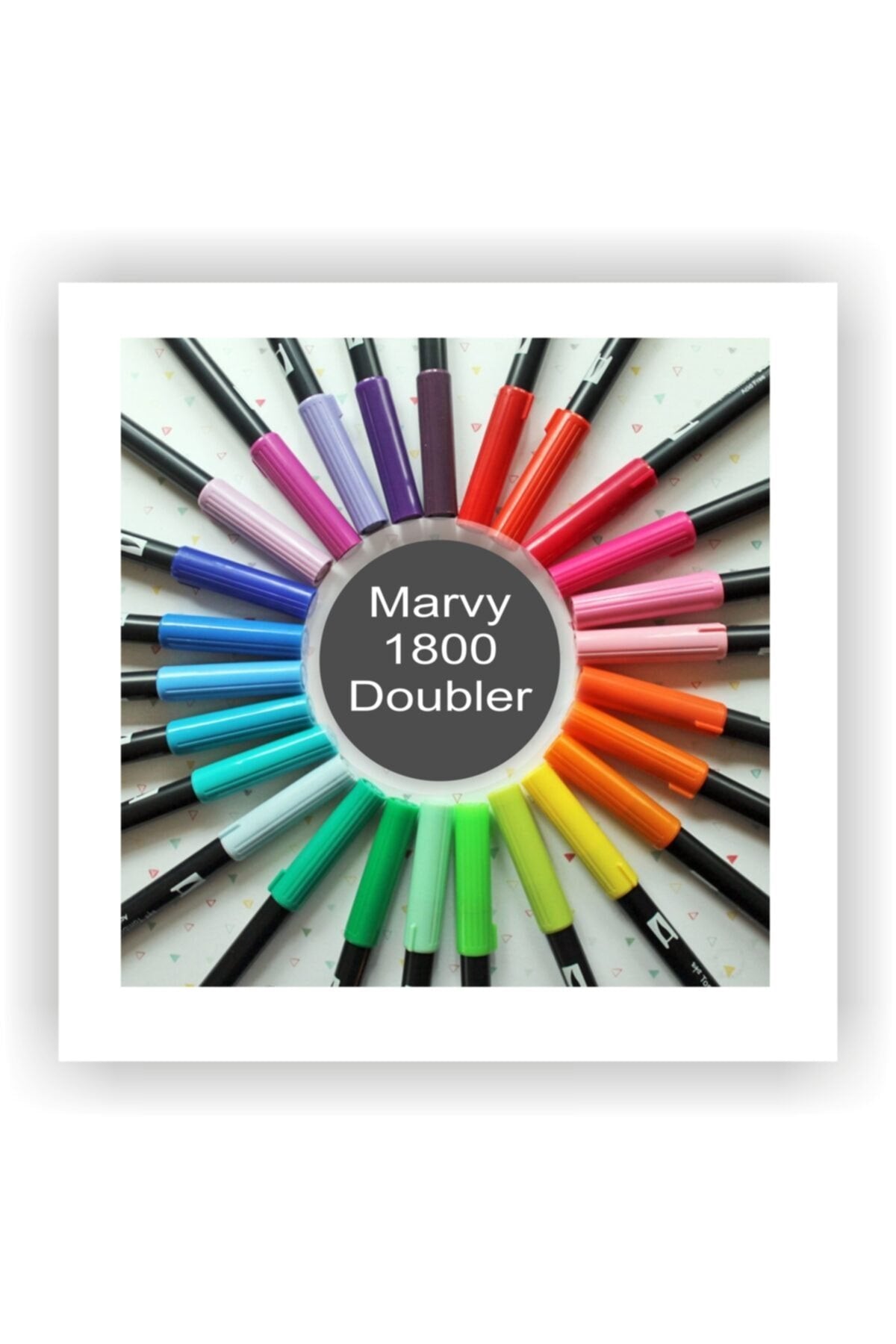 1800 Doubler Çift Uçlu Bir Tarafı Fırça Kalem Violet 8