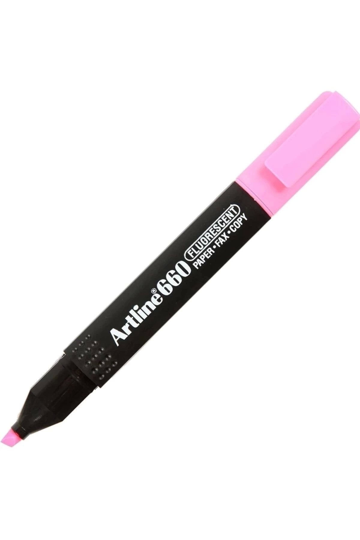 Ek- 660 Kesik Uç 1.0-4.0mm Hıghlıghter Fosforlu Kalem Pınk