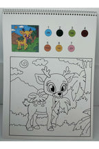 Çocuklar için sayılarla boyama kitabı ve 24 lü marker set