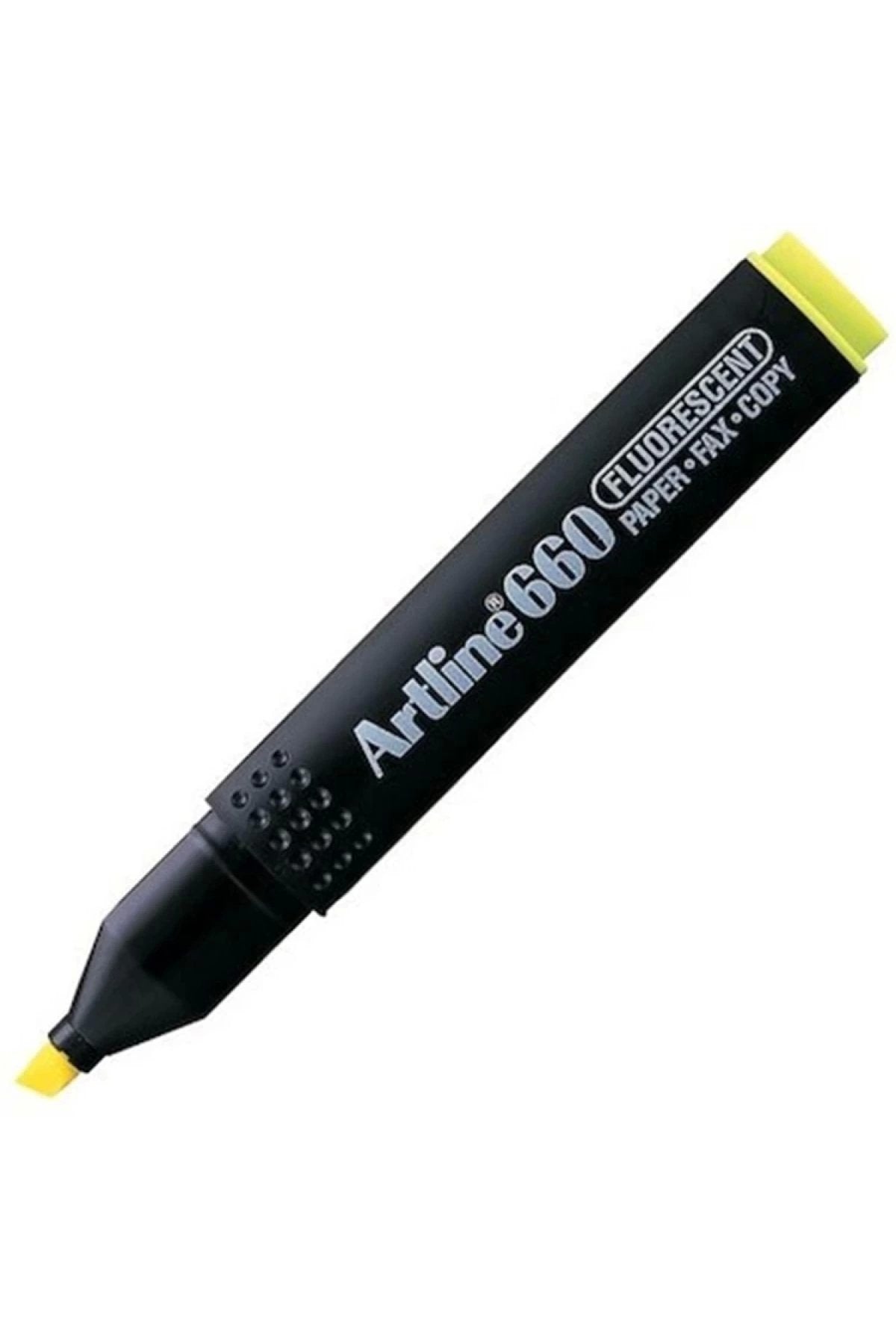 Ek- 660 Kesik Uç 1.0-4.0mm Hıghlıghter Fosforlu Kalem Floresan Sarı