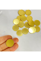 1,8cm yuvarlak altın Renk pleksi yapışkanlı Mozaik Ayna 50 Adet