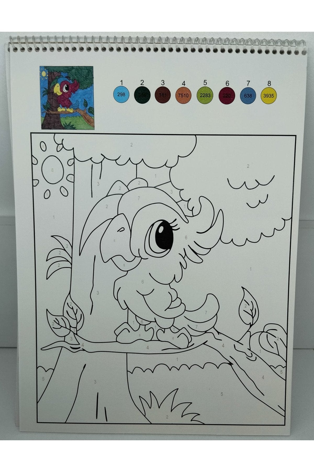Çocuklar için sayılarla boyama kitabı ve 24 lü marker set
