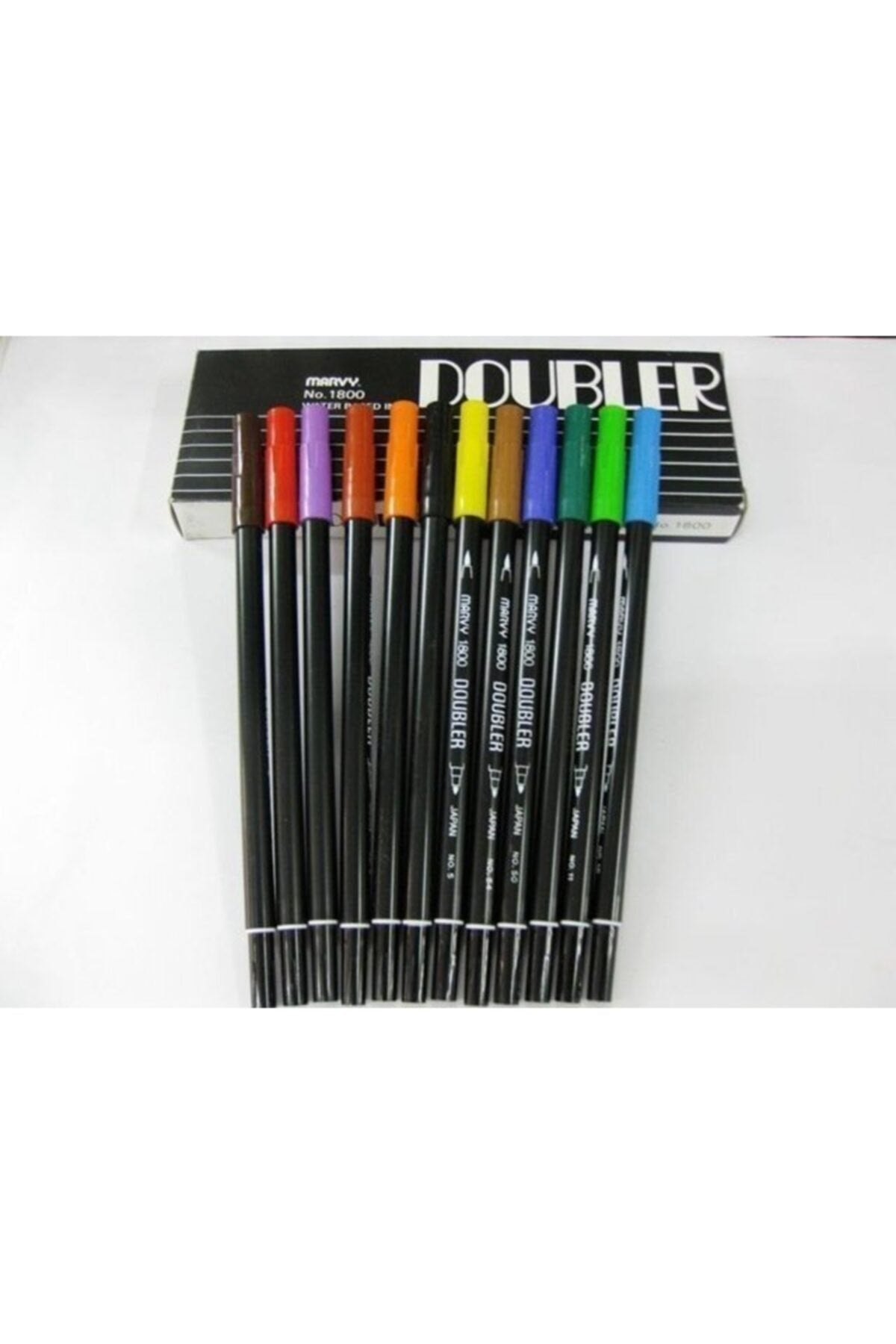 1800 Doubler Çift Uçlu Bir Tarafı Fırça Kalem Emerald 98