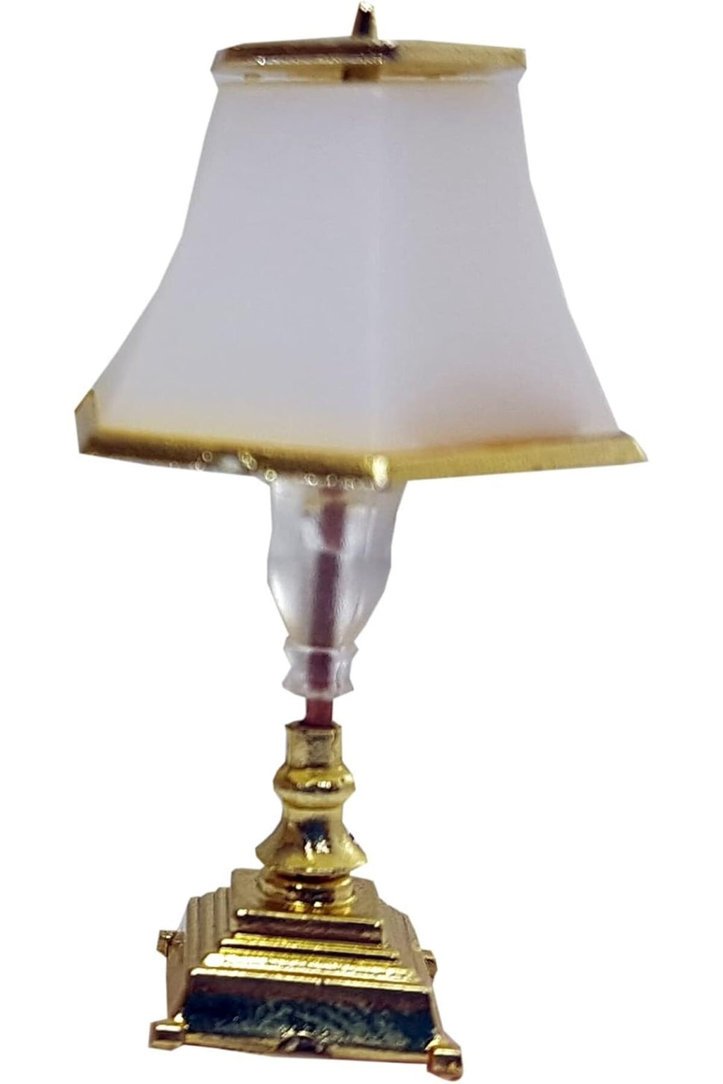 Maket ışıklı Abajur Lamba 1:20 Ölçek 4 cm 9v pil ve pil yatağı set altın renk