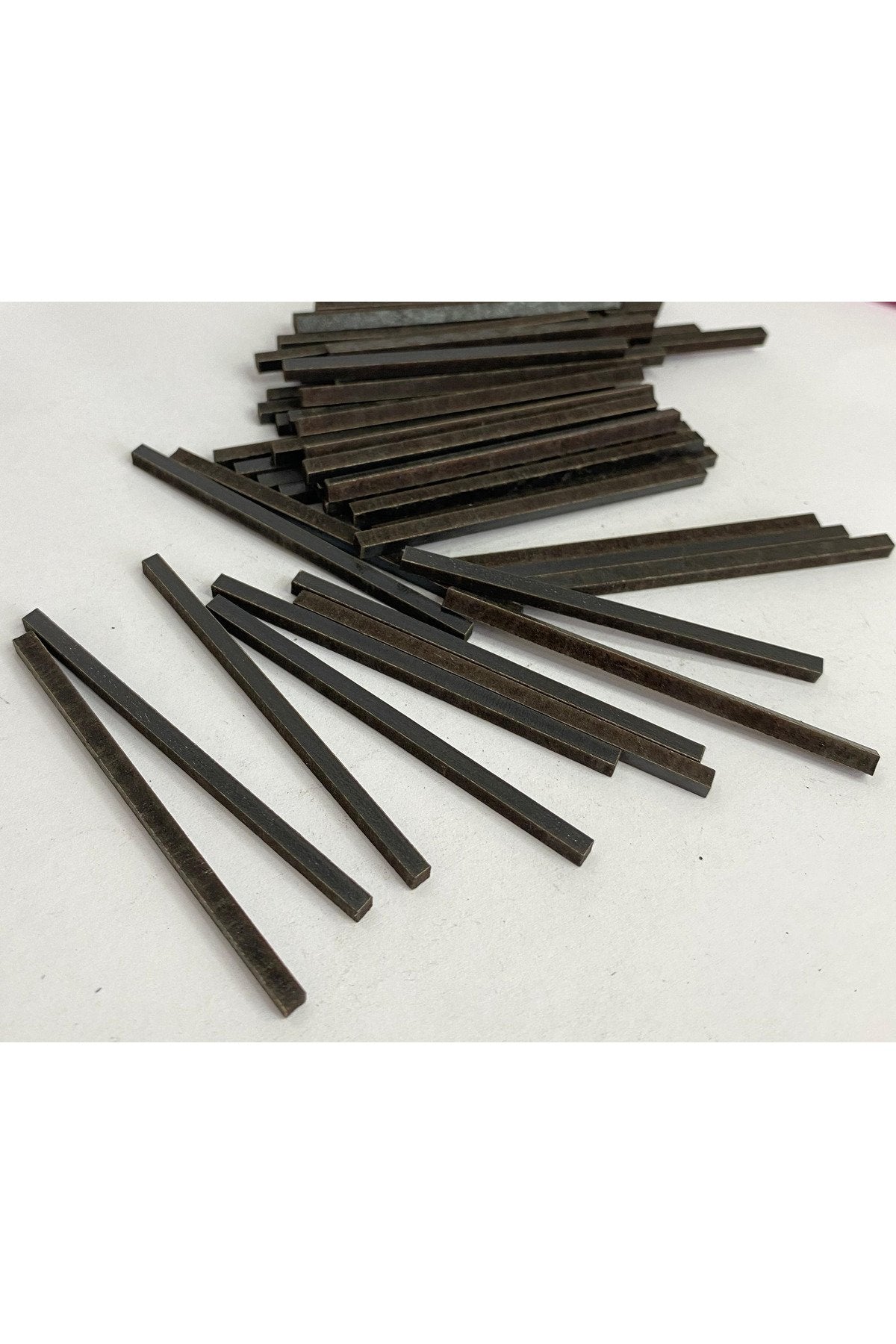 3x3mm kare siyah mdf çubuk 6cm uzunluk 50 li paket
