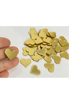 1,5cm kalp altın Renk pleksi yapışkanlı Mozaik Ayna 50 Adet