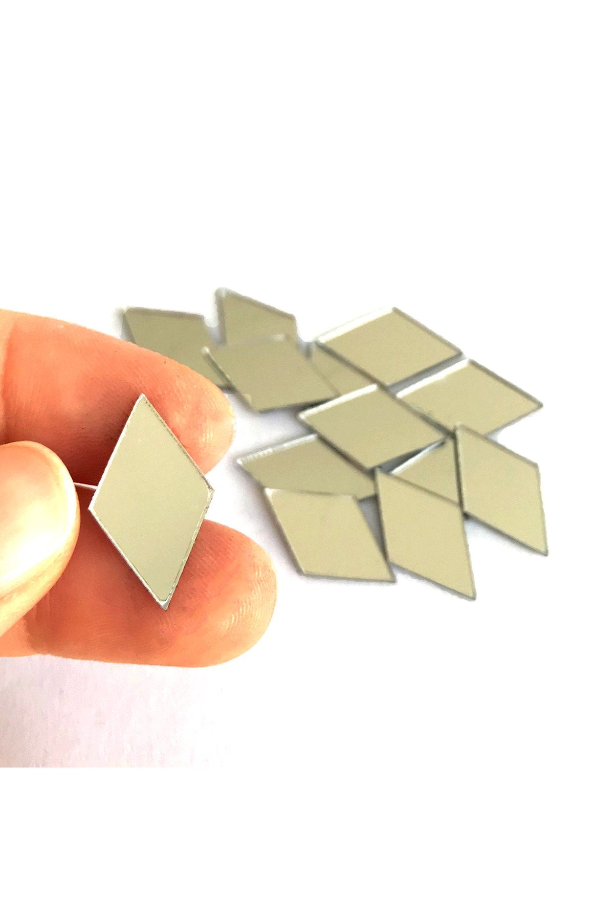 2cm baklava gümüs Renk Mozaik Ayna 50 Adet