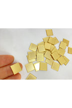 1,2cm kare altın Renk pleksi yapışkanlı Mozaik Ayna 100 Adet