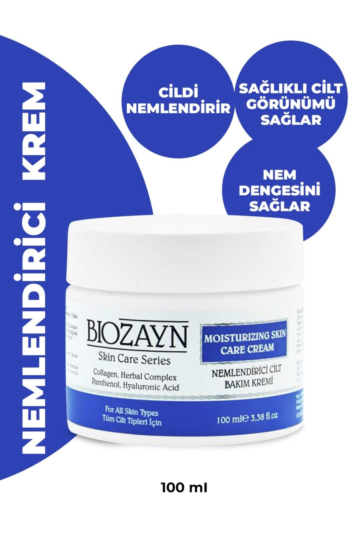 Kolejenli Aydınlatıcı Etklili Nemlendirici Cilt Bakım Kremi / Tüm Cilt Tipleri