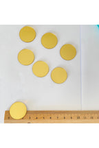Çap 2.5 Cm Yuvarlak altın Renk Pleksi Yapışkanlı Mozaik Ayna 50Adet