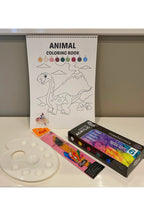 sayılarla boyama kitabı akrilik boya fırça ve palet set