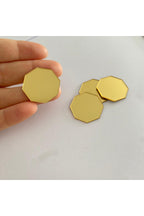 2.5cm Sekizgen Altın Renk Pleksi Yapışkanlı Mozaik Ayna 50 Adet