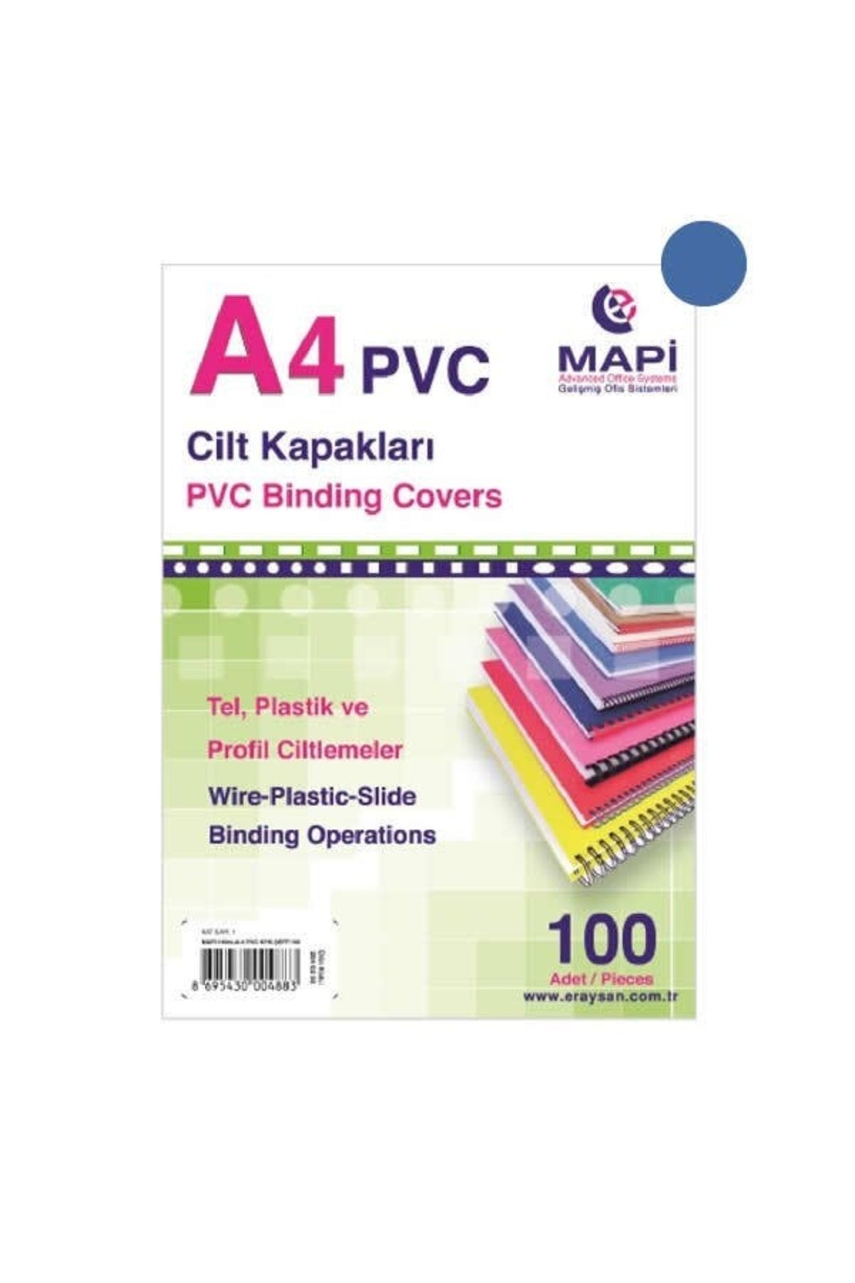 A4 Pvc Opak Cilt Kapak Gri 100 Lü