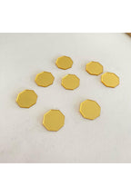1.5cm Sekizgen Altın Renk Pleksi Yapışkanlı Mozaik Ayna 50 Adet