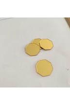 2.5cm Sekizgen Altın Renk Pleksi Yapışkanlı Mozaik Ayna 50 Adet