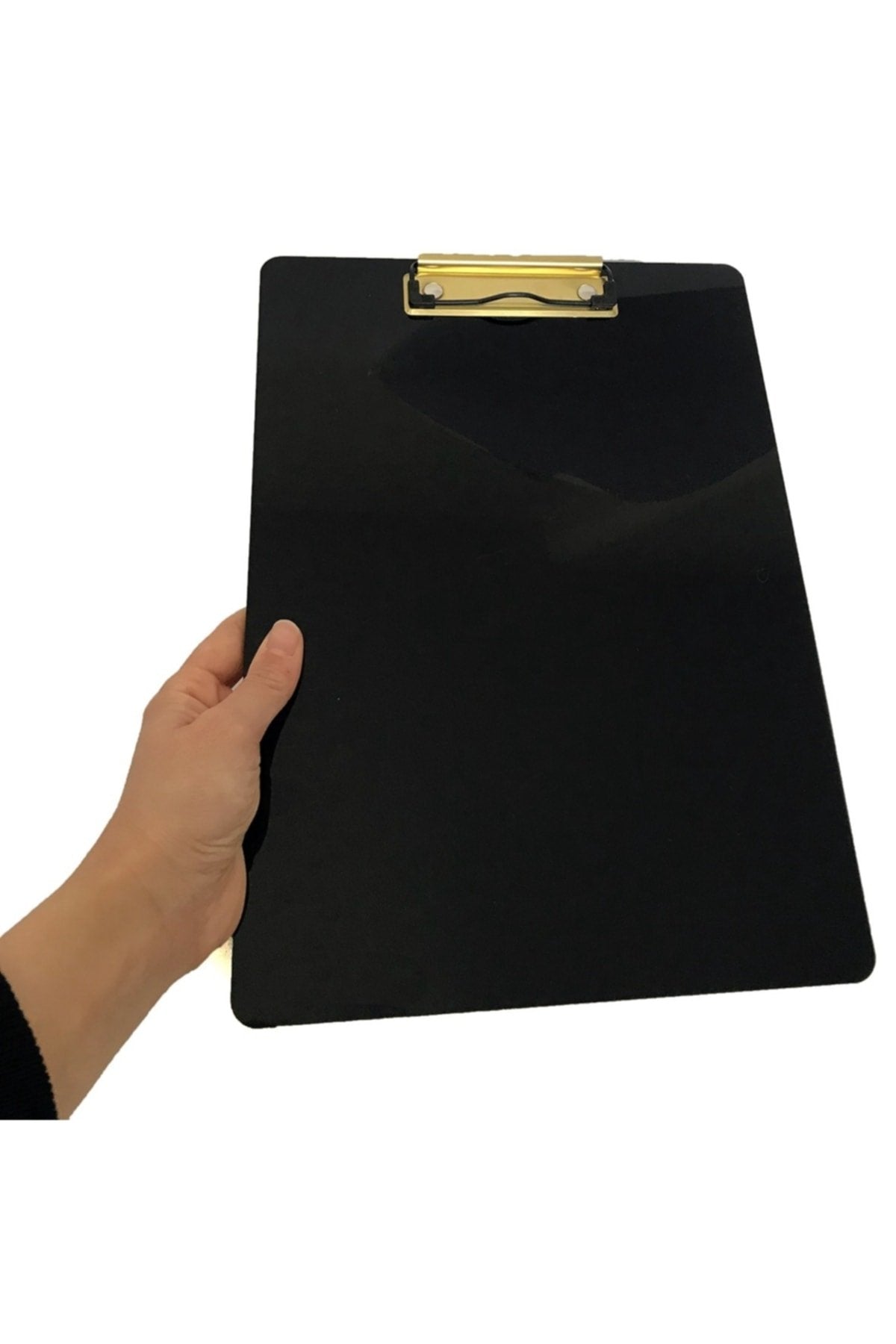 Siyah Parlak Pleksi Sekreterlik A4 Kağıt Tutucu Dosya Sekreter Notluk