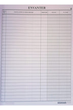 Envanter Defteri Karton Kapak