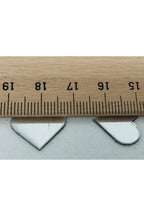 1,5cm kalp gümüs Renk pleksi yapışkanlı Mozaik Ayna 50 Adet