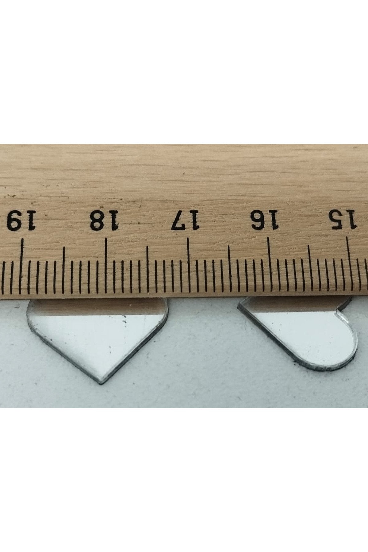 1,5cm kalp gümüs Renk pleksi yapışkanlı Mozaik Ayna 50 Adet