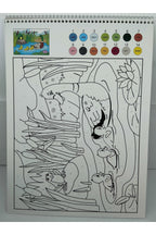 Çocuklar için sayılarla boyama kitabı ve 24 lü marker set