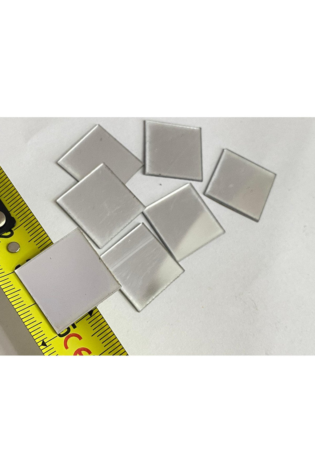 2cm kare gümüş Renk pleksi yapışkanlı Mozaik Ayna 50 Adet