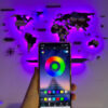 3d Ahşap Dünya Haritası Çok Katmanlı Rgb Led Işıklı Şeffaf Pleksi Üzeri Duvar Dekoru 155cm X 90cm