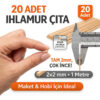 20 Adet 2x2 mm Ihlamur Çıta 1 Metre | Maket, Hobi, El İşi Ahşap Çubuk – Pürüzsüz Kesim