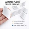 8cm baklava gümüs Renk pleksi yapışkanlı Mozaik Ayna 8 Adet 8cm baklava gümüs Renk pleksi yapışkanlı Mozaik Ayna 8 Adet