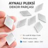 4cm baklava gümüs Renk pleksi yapışkanlı Mozaik Ayna 30 Adet 4cm baklava gümüs Renk pleksi yapışkanlı Mozaik Ayna 30 Adet