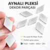 3cm baklava gümüs Renk pleksi yapışkanlı Mozaik Ayna 40 Adet 3cm baklava gümüs Renk pleksi yapışkanlı Mozaik Ayna 40 Adet