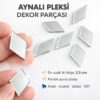 2.5cm baklava gümüs Renk pleksi yapışkanlı Mozaik Ayna 50 Adet 2.5cm baklava gümüs Renk pleksi yapışkanlı Mozaik Ayna 50 Adet