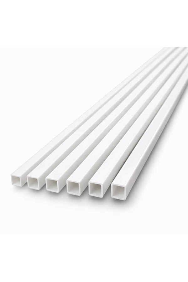 5 adet beyaz plastik kare çıta 2mm 50cm 5 adet beyaz plastik kare çıta 2mm 50cm