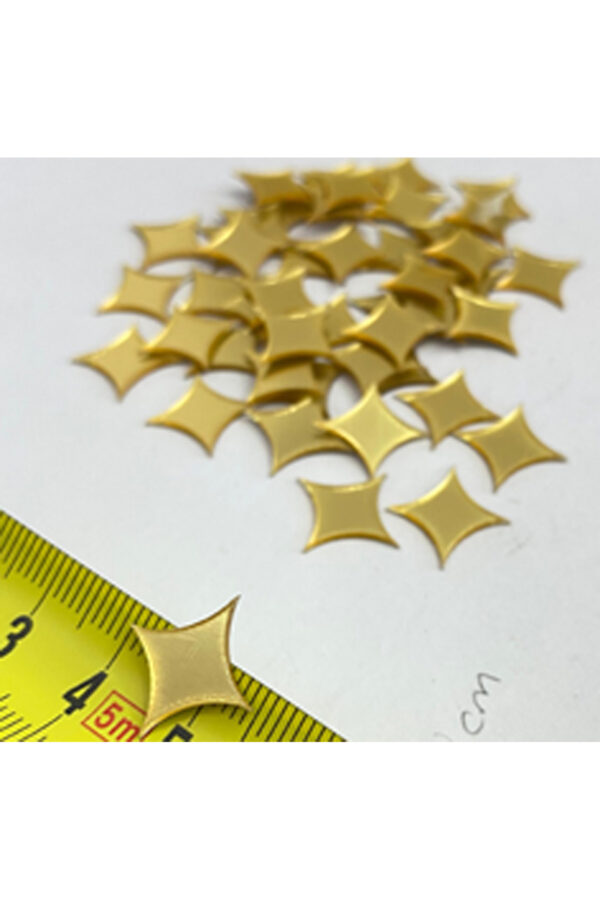 1,5cm yıldız altın Renk pleksi yapışkanlı Mozaik Ayna 100 Adet 1,5cm yıldız altın Renk pleksi yapışkanlı Mozaik Ayna 100 Adet