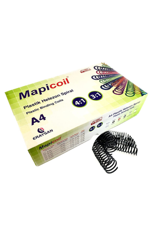 Coil 4:1 Plastik Helezon Spiral 12mm Siyah 100 Ad. 48 Lop Coil 4:1 Plastik Helezon Spiral 12mm Siyah 100 Ad. 48 Lop