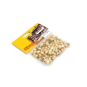 Mk Model 8mm Yuvarlak Ahşap Parlak Boncuk 100 Adet
