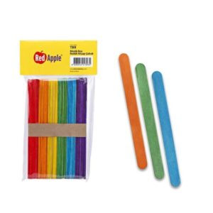 Tbr Renkli Geniş Ahşap Çubuk 50'li