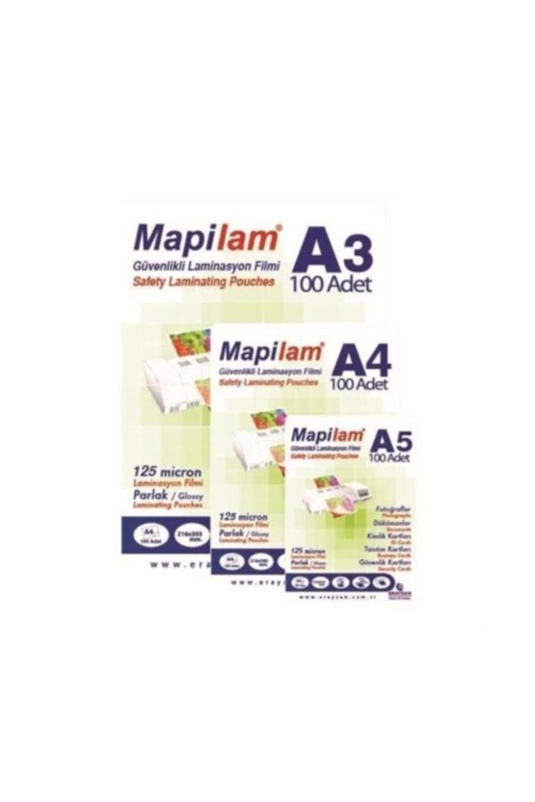 A-3 Laminasyon 125 Micron 100'Lü 1021203 A-3 Laminasyon 125 Micron 100'Lü 1021203