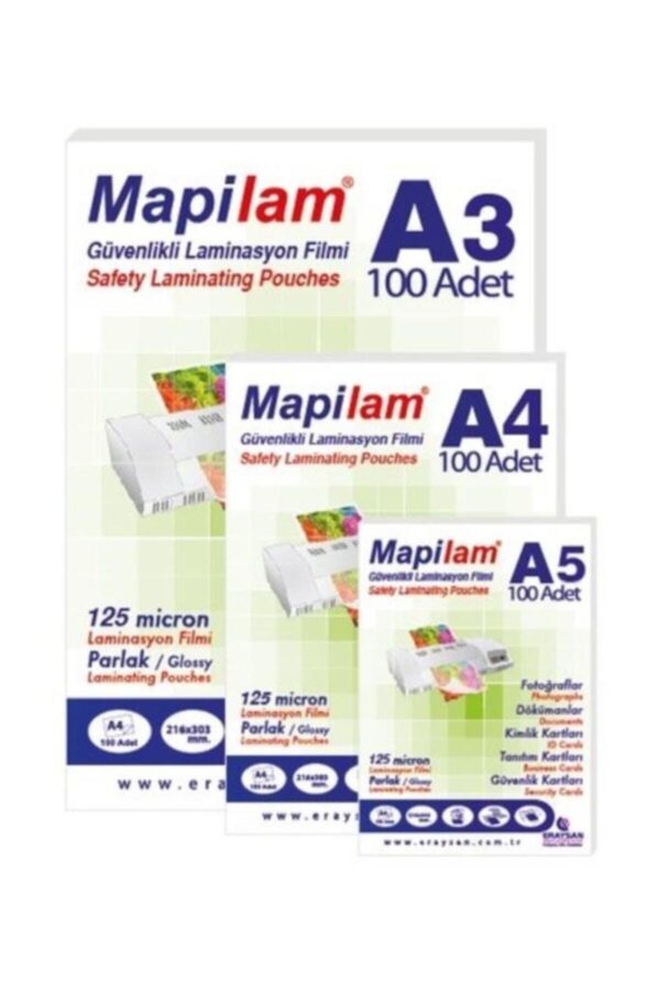 A-3 Laminasyon 125 Micron 100'Lü 1021203 A-3 Laminasyon 125 Micron 100'Lü 1021203