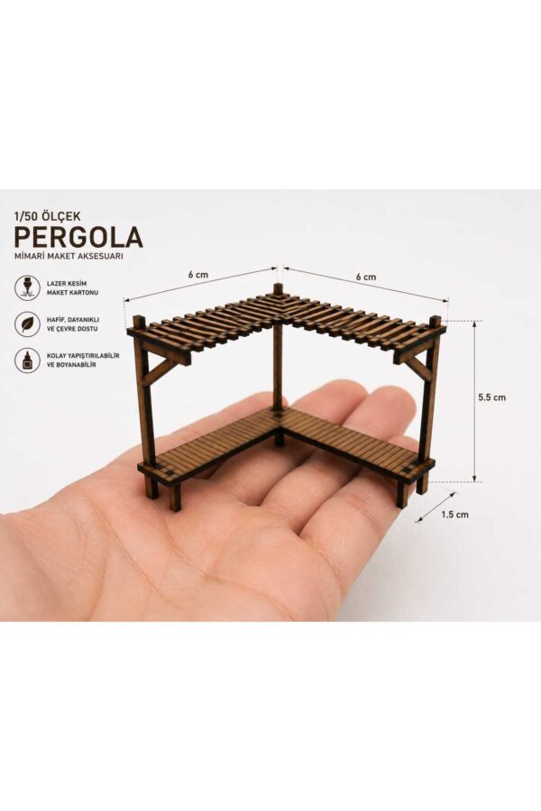 1/50 Ölçek Mimari Maket Pergola çardak Lazer Kesim Hobi Diaroma Aksesuarı Tefriş Elemanı 1/50 Ölçek Mimari Maket Pergola çardak Lazer Kesim Hobi Diaroma Aksesuarı Tefriş Elemanı