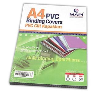 Bind A4 Cilt Kapağı Plastik Opak 160 Micron Buzlu Şeffaf