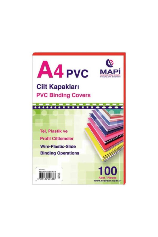 Cilt Kapağı Plastik Opak A4 160 MIC Kırmızı 2040203 Cilt Kapağı Plastik Opak A4 160 MIC Kırmızı 2040203