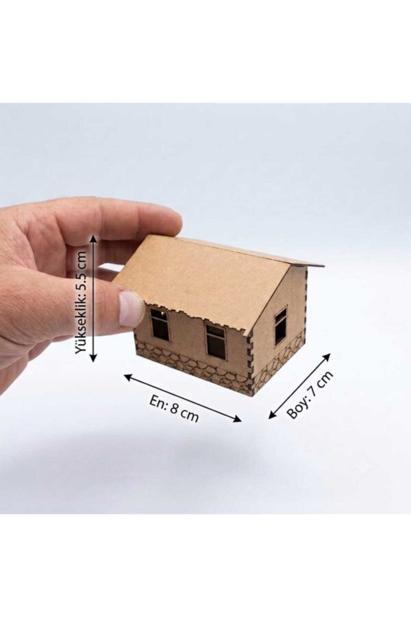 Lazer Kesim Mimari Maket Ev - Hobi Ve Mimari Model Tefriş Ürünü (Montajlı, 8x7x5.5 cm) Lazer Kesim Mimari Maket Ev - Hobi Ve Mimari Model Tefriş Ürünü (Montajlı, 8x7x5.5 cm)