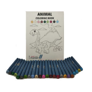 Çocuklar için sayılarla boyama kitabı ve 24 lü marker set Çocuklar için sayılarla boyama kitabı ve 24 lü marker set