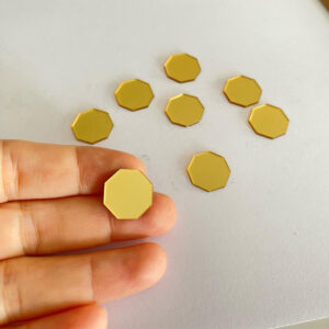 1.5cm Sekizgen Altın Renk Pleksi Yapışkanlı Mozaik Ayna 50 Adet 1.5cm Sekizgen Altın Renk Pleksi Yapışkanlı Mozaik Ayna 50 Adet