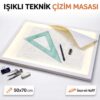 LED Işıklı Teknik Proje Çizim Masası 50x70 cm - Profesyonel Masaüstü Işıklı Mimari ve Teknik Resim Masası LED Işıklı Teknik Proje Çizim Masası 50x70 cm - Profesyonel Masaüstü Işıklı Mimari ve Teknik Resim Masası