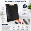 A4 Pleksi Sekreterlik Seti 2.8 mm Pleksi | 50 Adet A4 Fotokopi Kağıdı + 6 Tükenmez Kalem + 6 Artpen Keçeli Kalem A4 Pleksi Sekreterlik Seti 2.8 mm Pleksi | 50 Adet A4 Fotokopi Kağıdı + 6 Tükenmez Kalem + 6 Artpen Keçeli Kalem