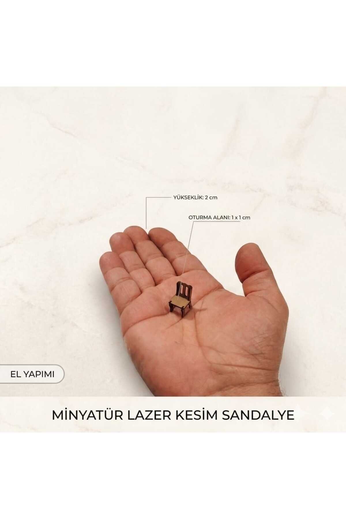 5 set 1/50 Ölçek Maket Kare Masa Sandalye Seti Lazer Kesim Montajlı Minyatür Mobilya tefrişi - görsel 5